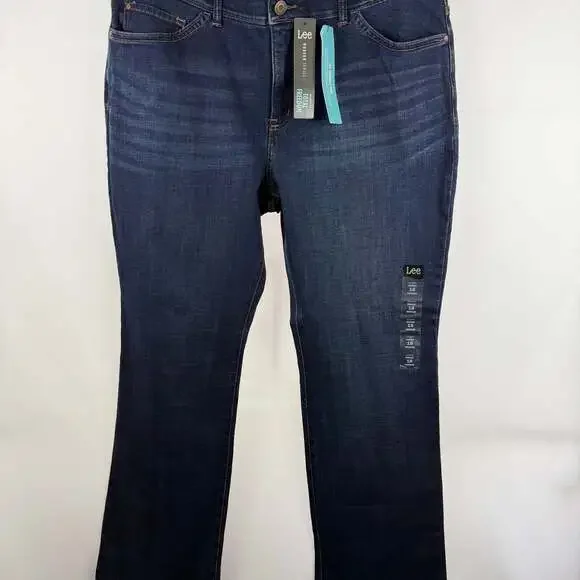 Lee Modern Series Total Freedom Bootcut Jeans Women's Size 18 Medium Dark Wash - Picture 1 of 11